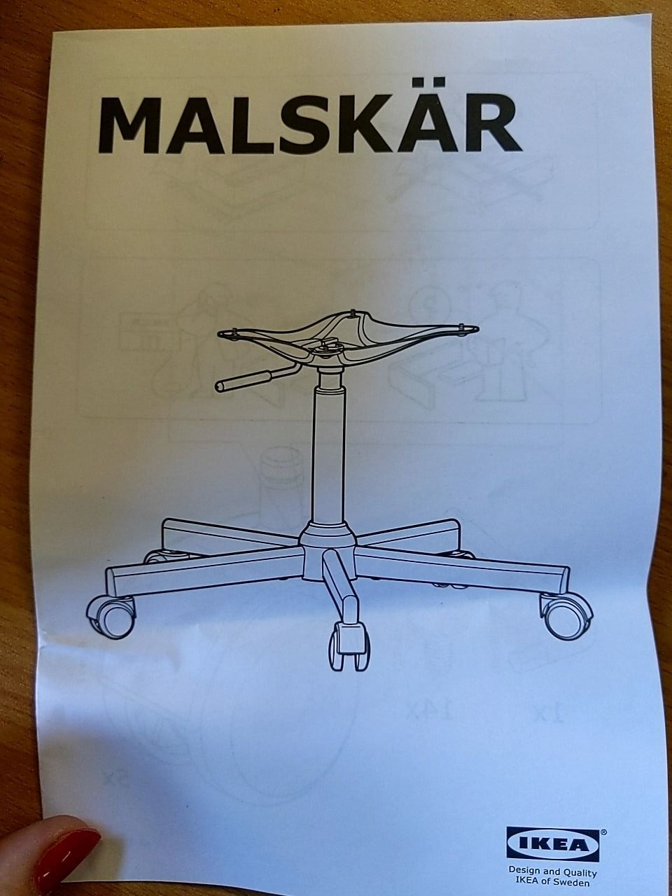 Otočný rám židle Ikea MALSKÄR