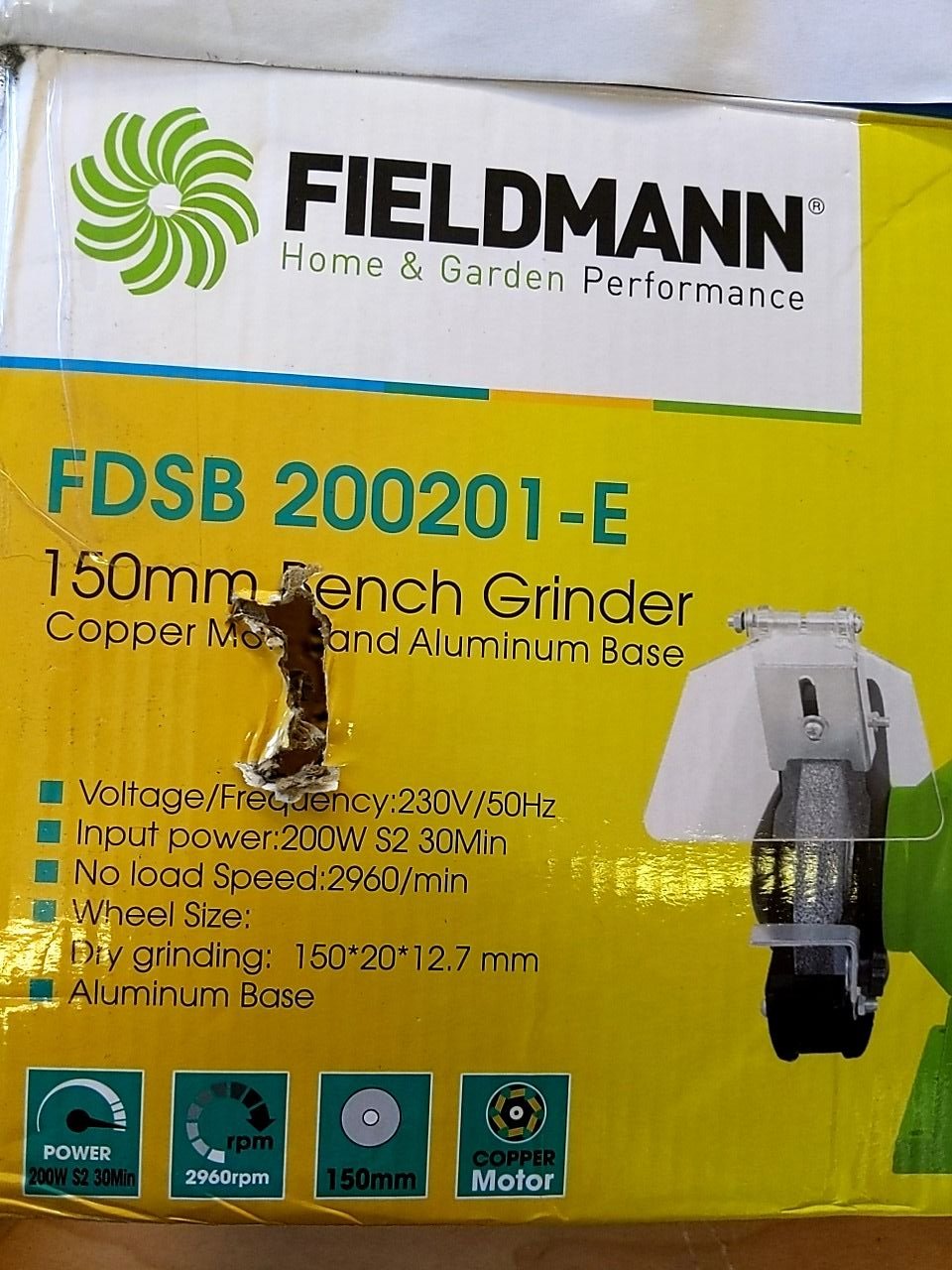 Stolní bruska 150 mm Fieldmann FDSB 200201- E