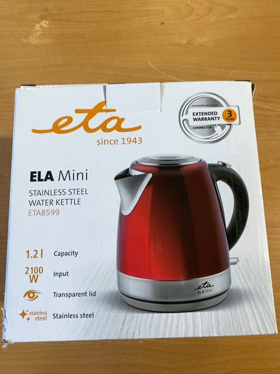 Rychlovarná konvice - šedá barva ETA ELA Mini 8599 90040