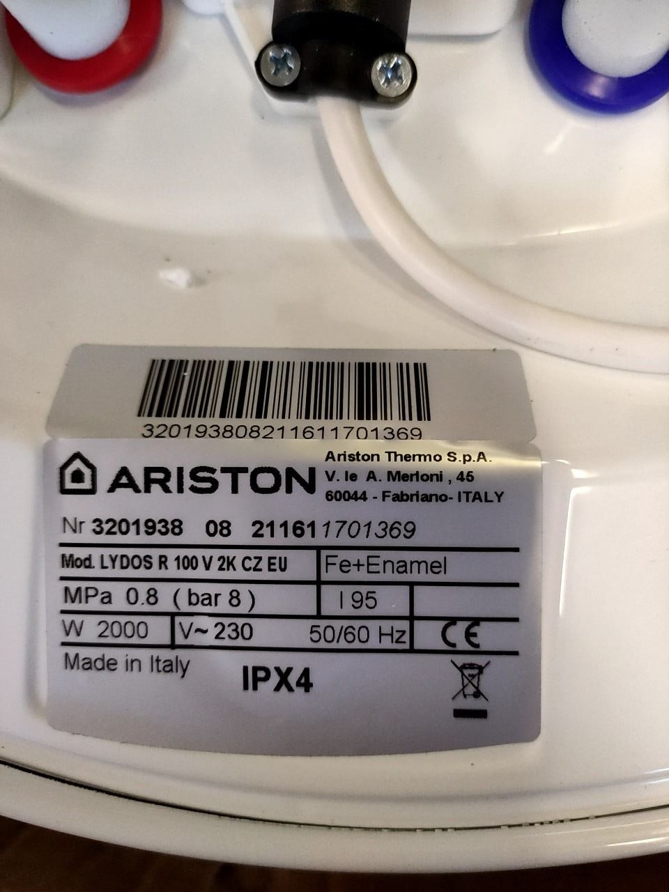 Elektrický ohřívač vody ARISTON THERMO LYDOS R 100V 2K