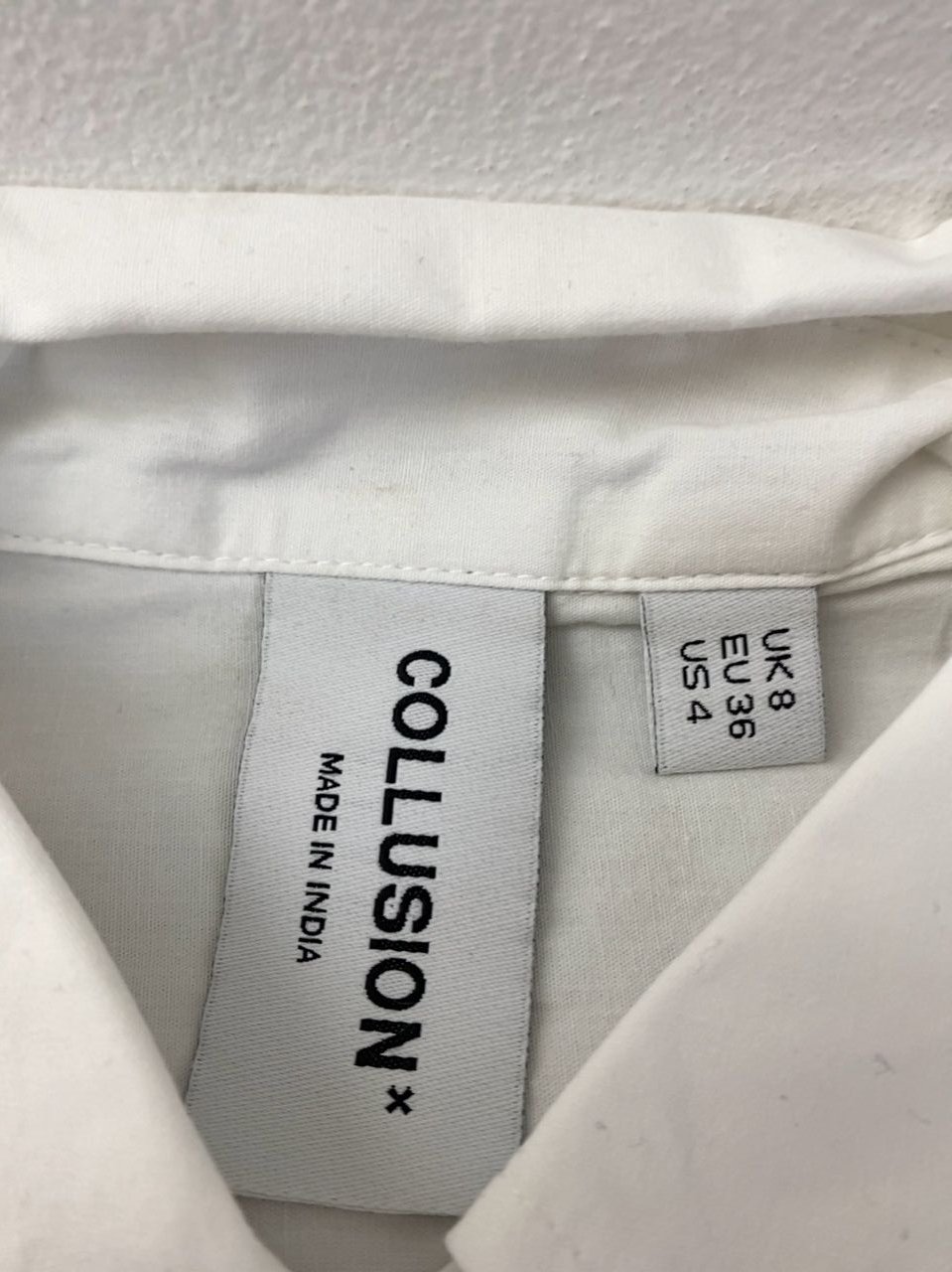 Dámská košile bílé barvy s 3/4 rukávem Collusion vel. 36