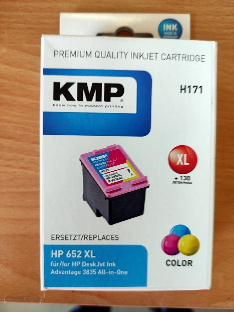 Inkoustová cartridge HP 652 XL KMP H 171 barevná