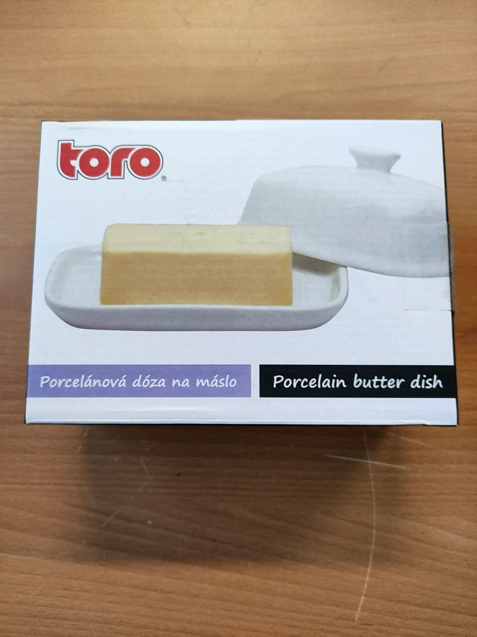 Porcelánová dóza na máslo bílá Toro