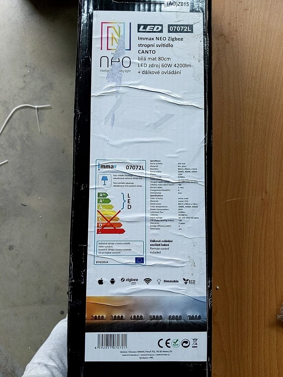 LED stropní čtvercové svítidlo Immax NEO Zigbee bílá mat 65W