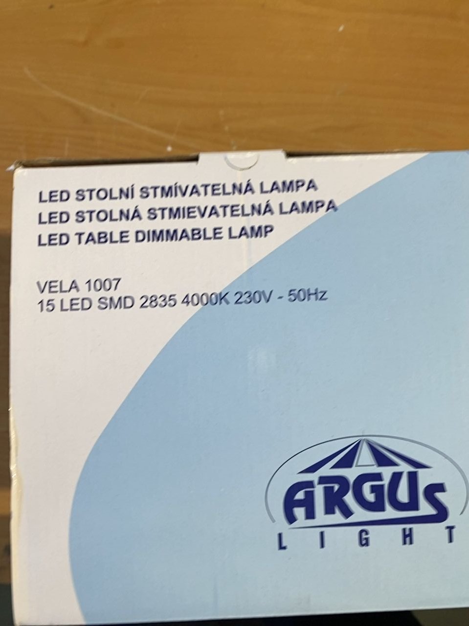 Stolní stmívatelná lampa - černá Argus light Vela 1007