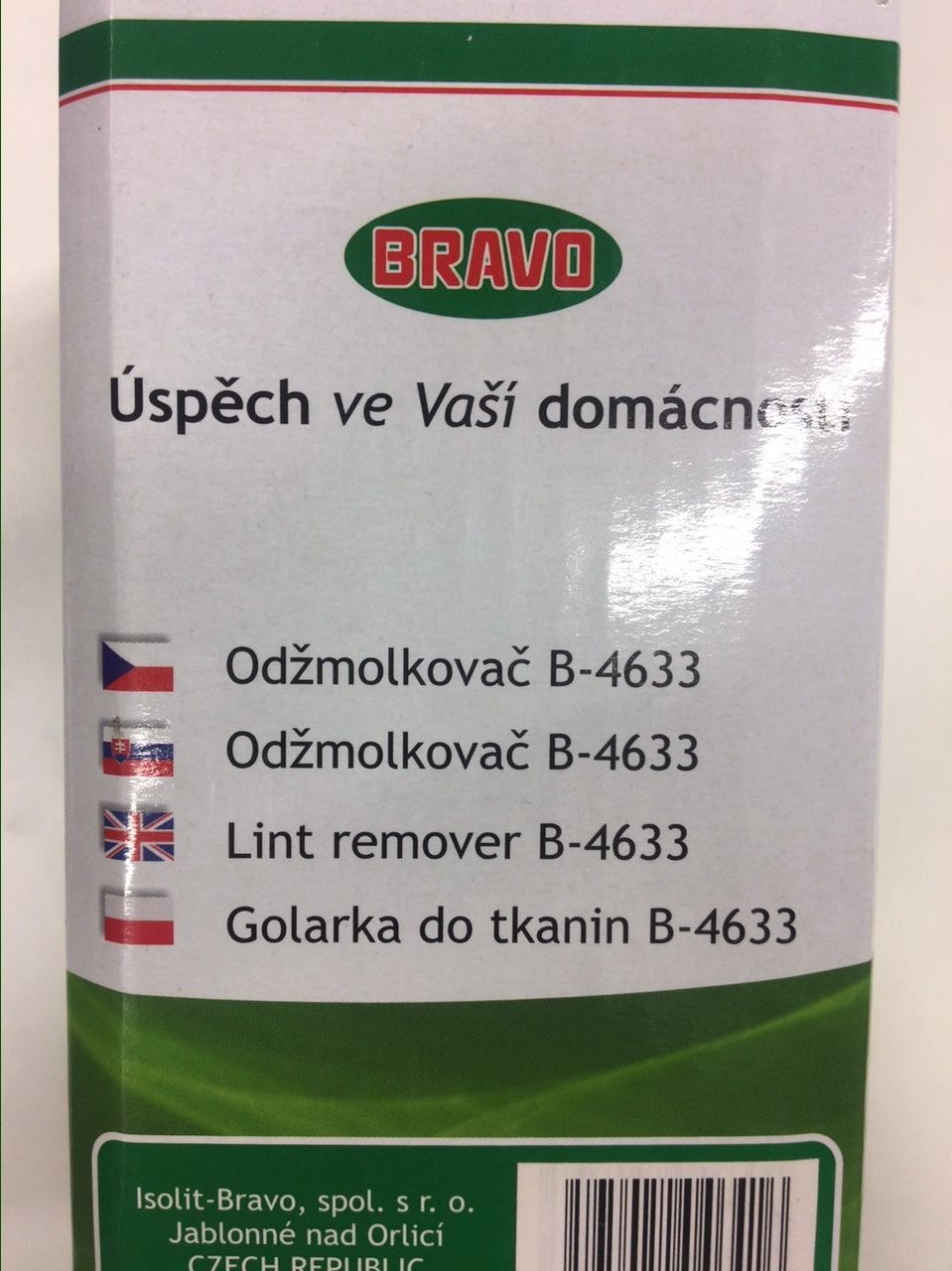 Odžmolkovač na uzlíky a žmolky tkanin Bravo B- 4633