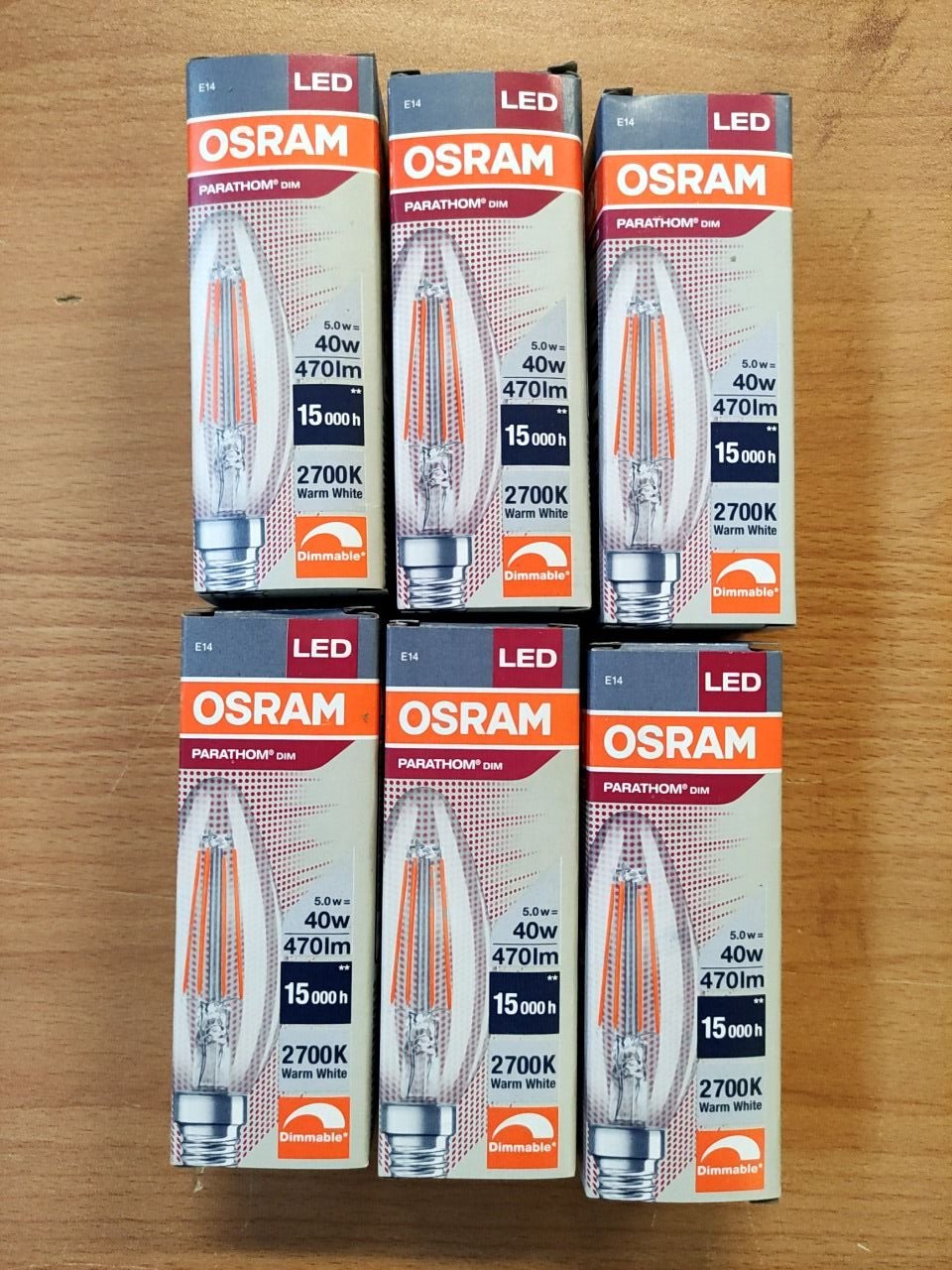 LED Žárovka LED Žárovka VINTAGE B40 E14/4W/230V 2700K - Osram 6 ks