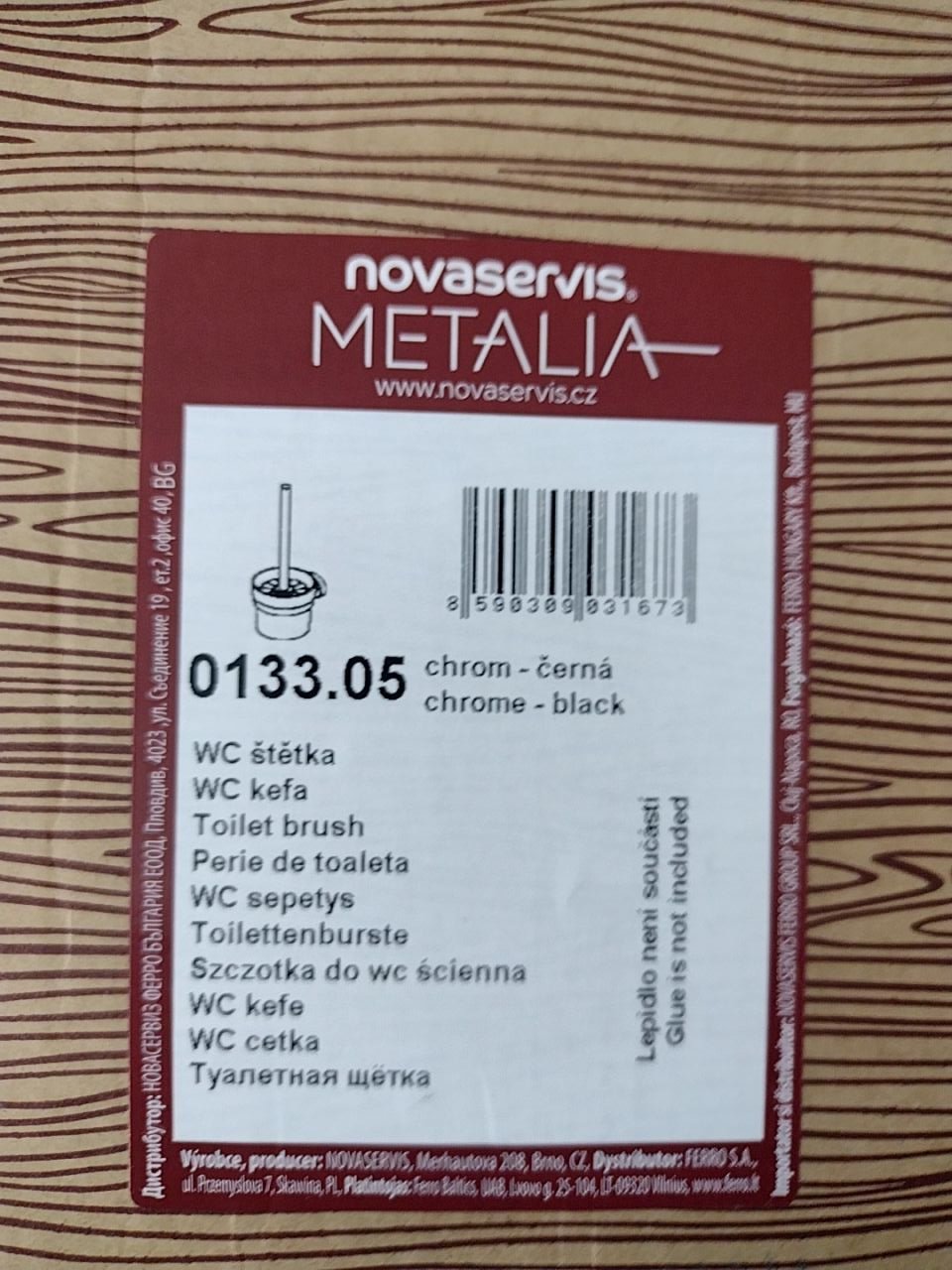 WC štětka Novaservis chrom-černá 0133,05