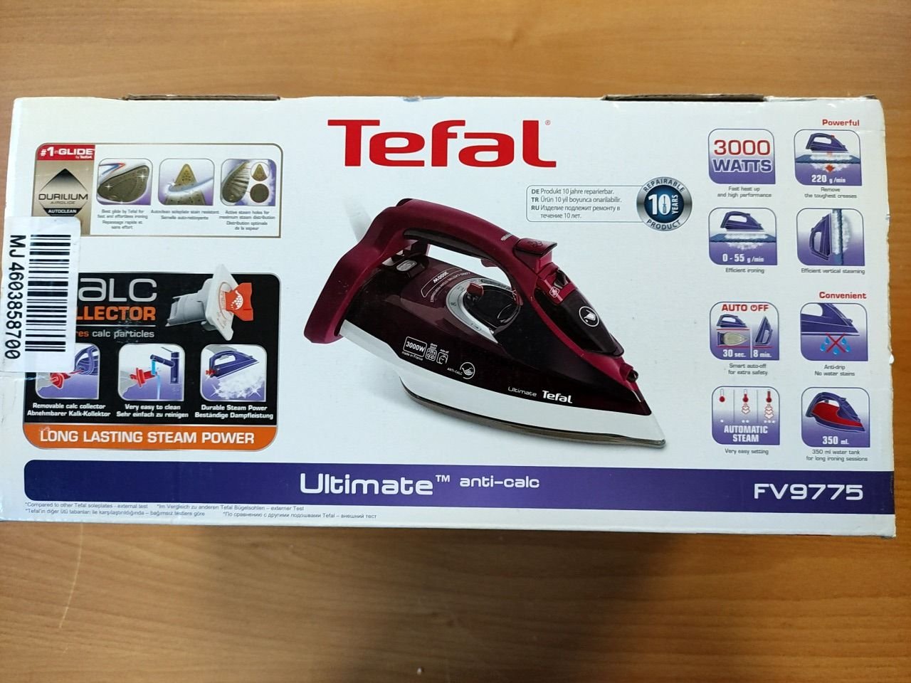 Napařovací žehlička Ultimate Anti-Calc Tefal FV9775