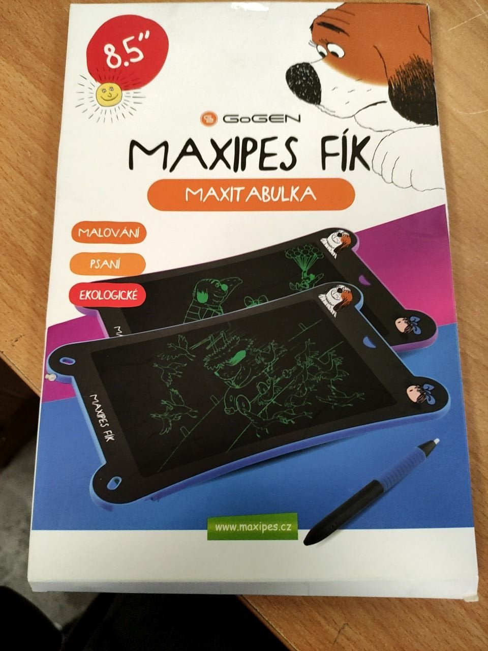 Elektronická kreslící tabulka GoGen Maxi pes Fík- růžová
