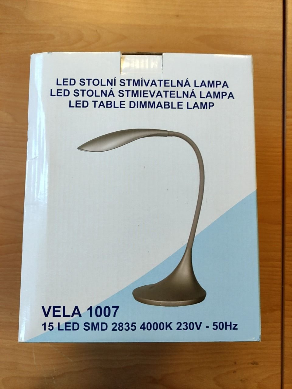 LED stmívatelná lampa Vela 1007, metalická zlatá