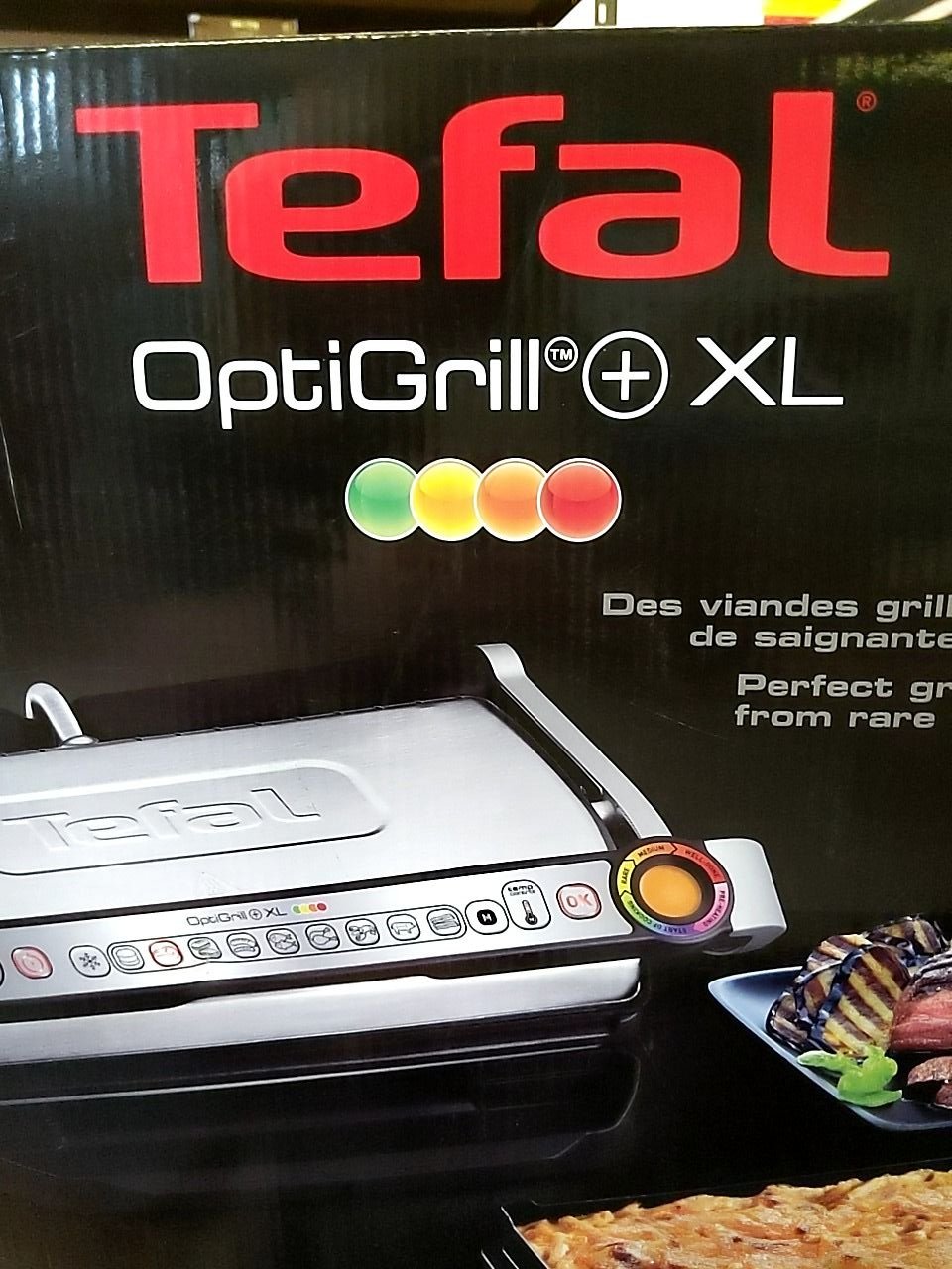 Elektrický gril s velkou grilovací plochou, který sám rozezná, co grilujete. Tefal Optigrill+ XL GC722D34