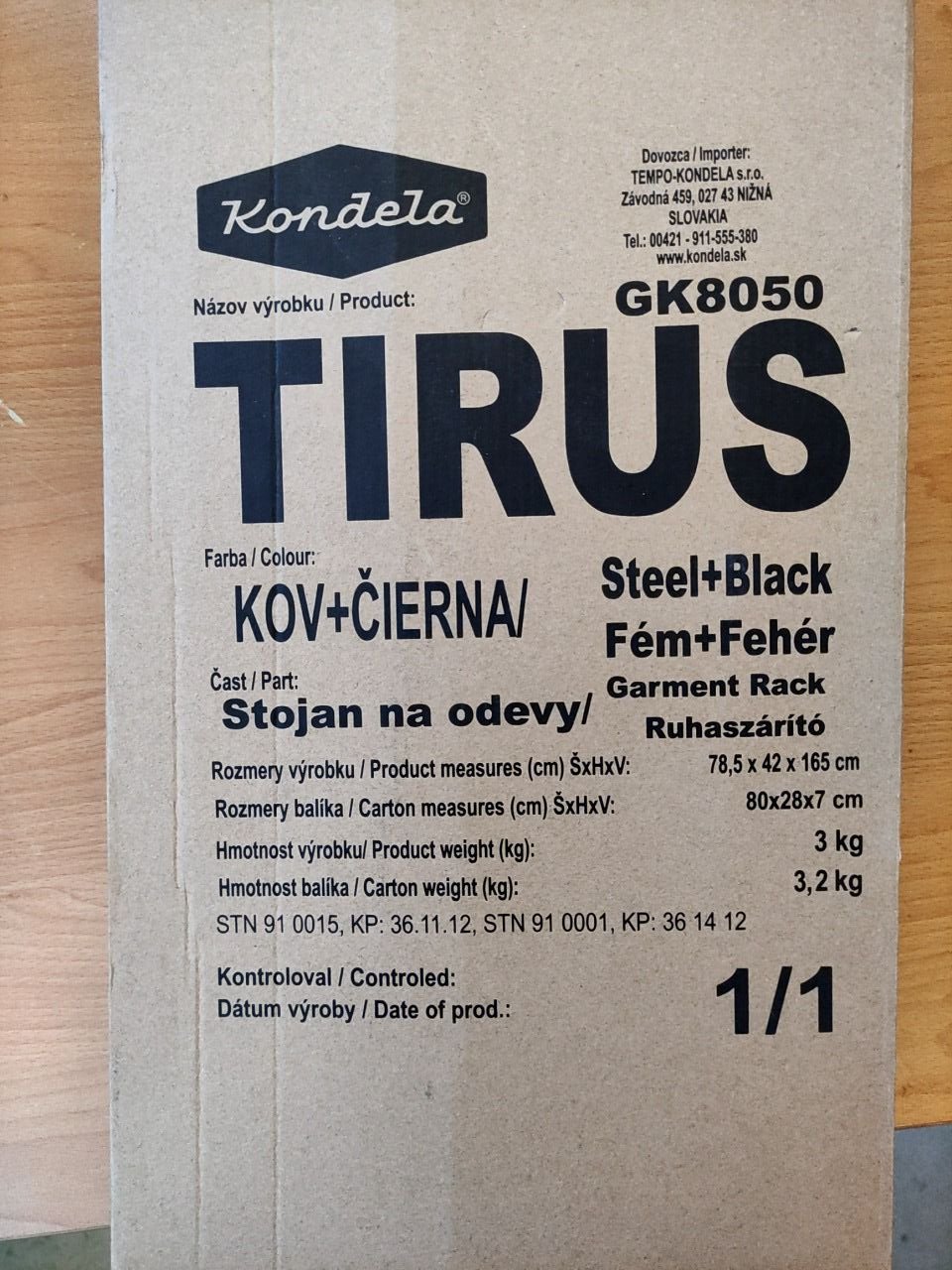 Stojan na oděvy Kondela Tirus GK8050