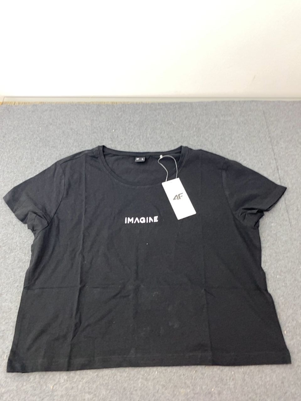 Dámské oversize tričko s nápisem - černá barva 4F vel. L