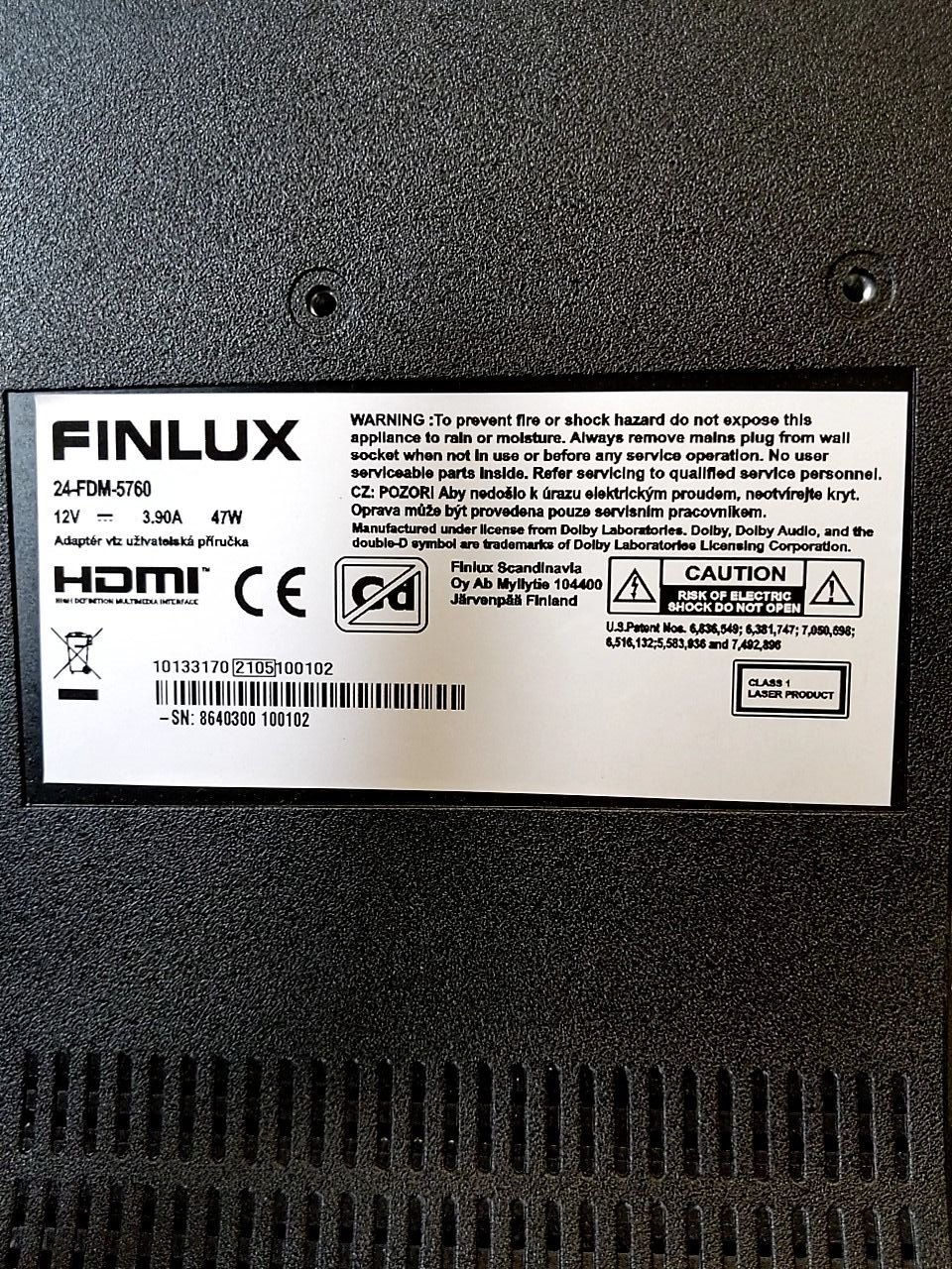 Televizor FINLUX 24-FDM-5760 černá