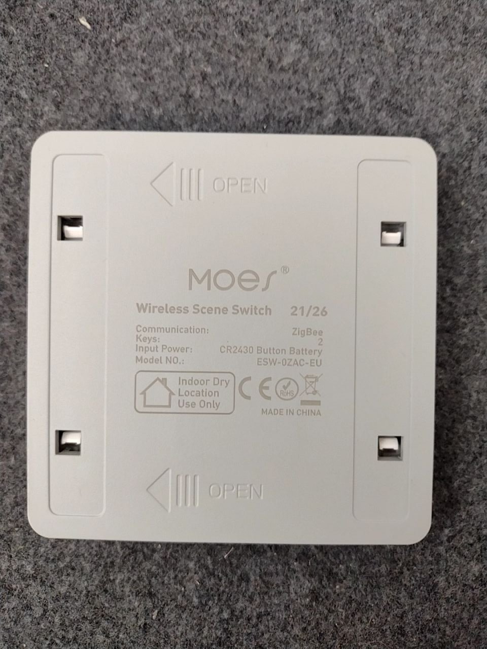 Tlačítko bezdrátového přepínače MOES Tuya ZigBee Wireless 12