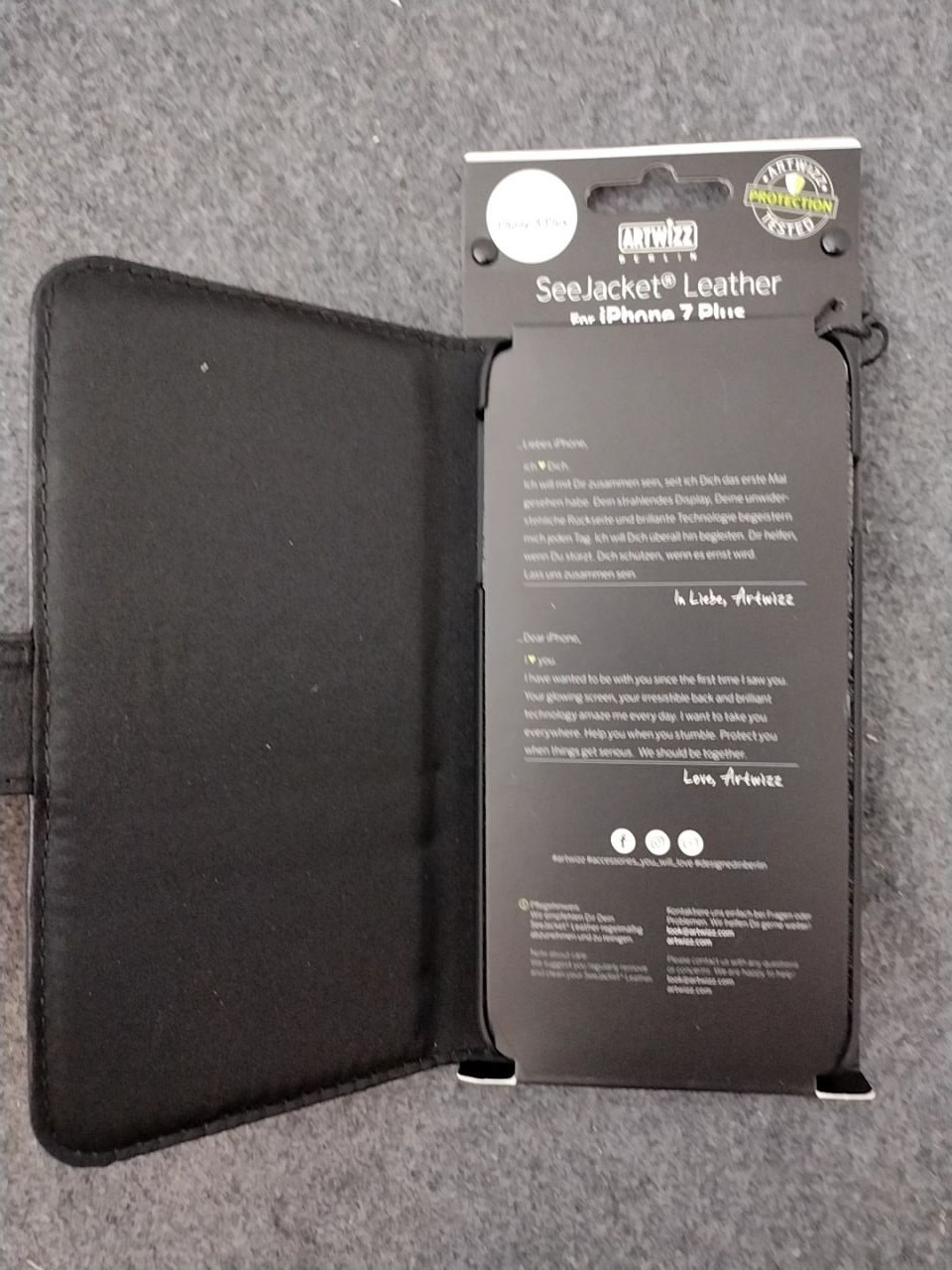 Flipové kožené pouzdro na mobil SeeJacket pro iPhone 7 Plus