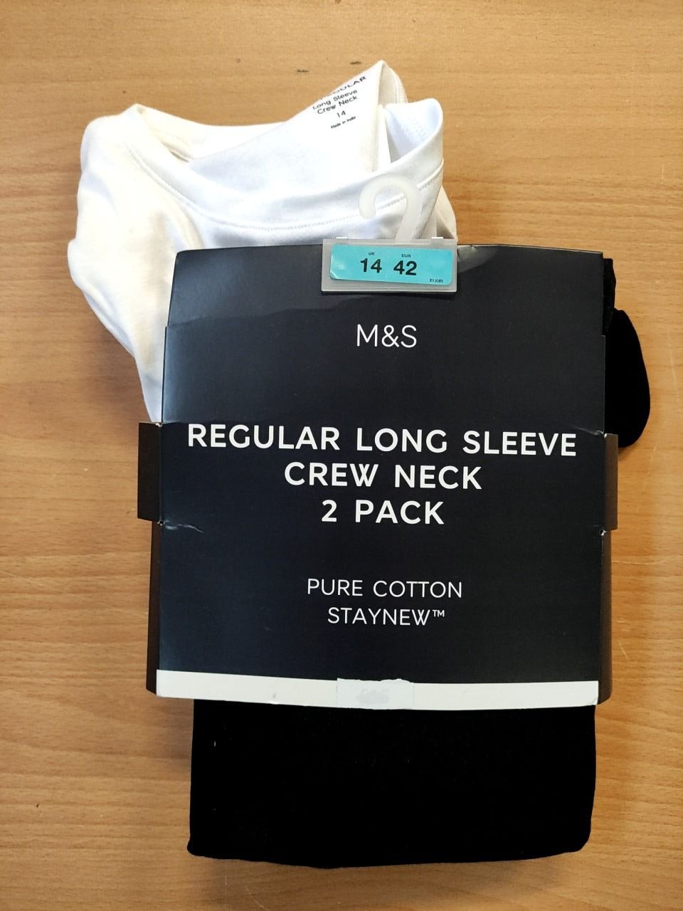 Pánská trika s dlouhým rukávem Marks&Spencer velikost 14/42, regular