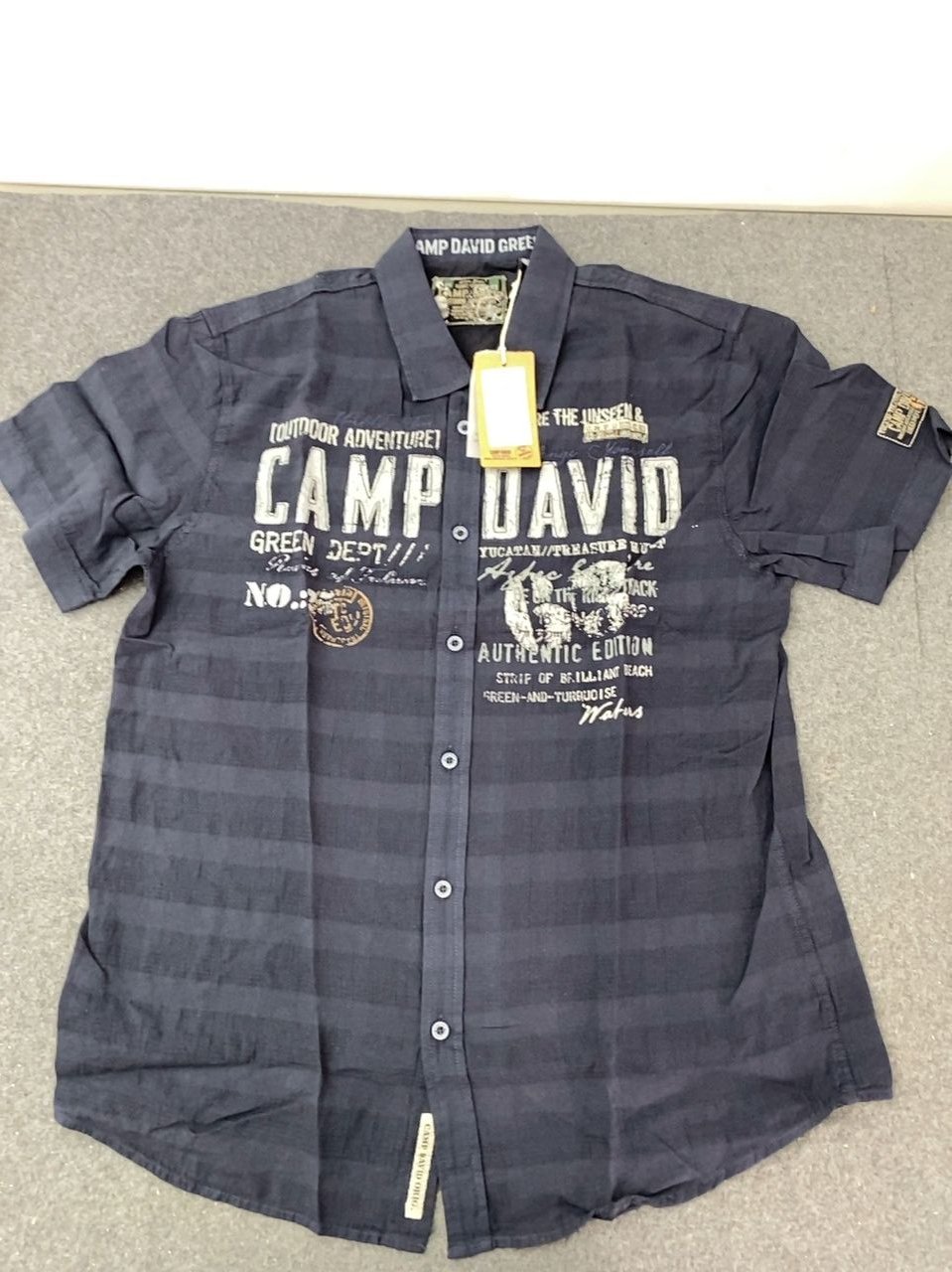 Pánská košile s krátkým rukávem Camp David Velikost L