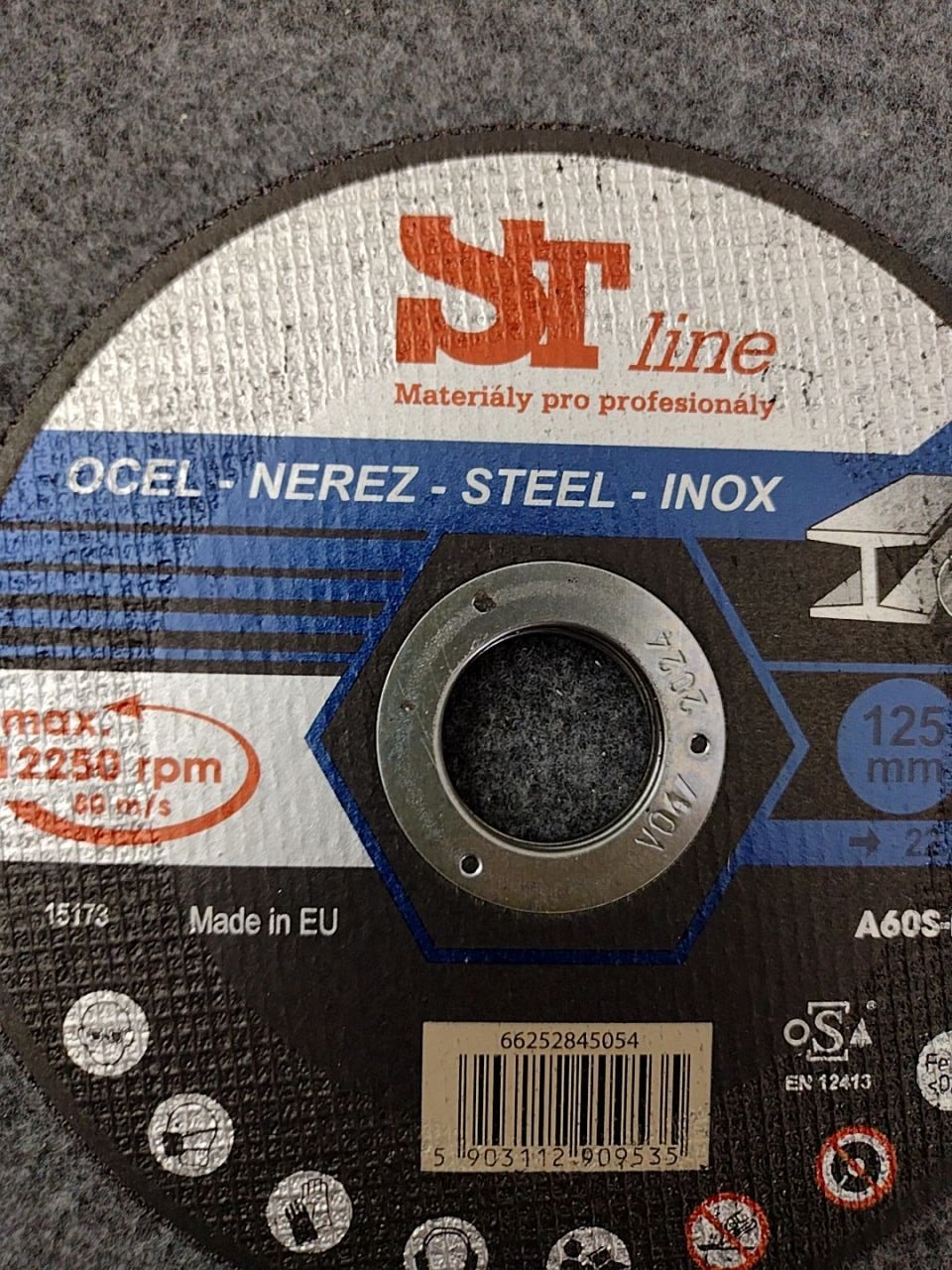 řezný kotouč (ocel, nerez) 125x1,0 mm - 5 ks ST line 