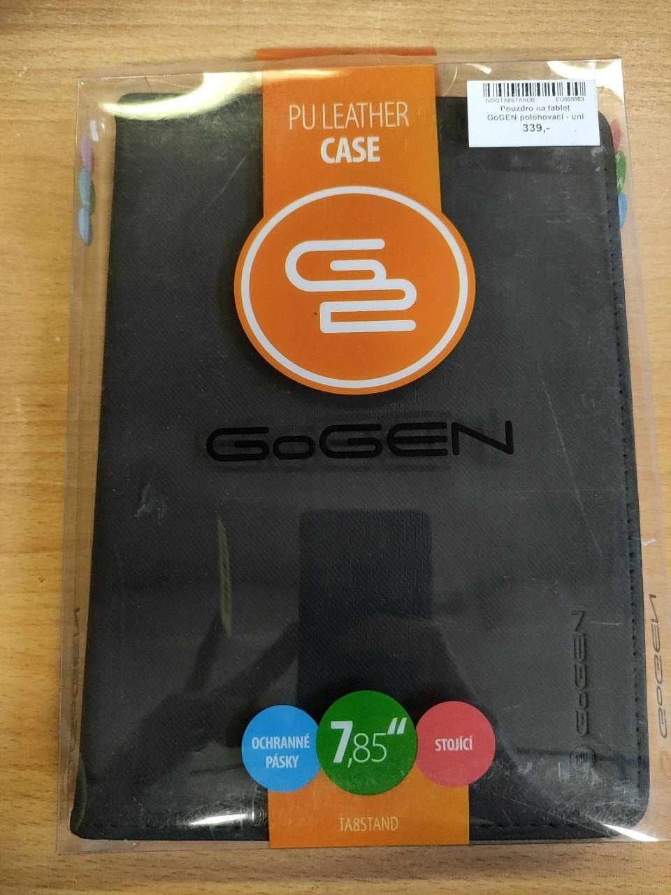 Stojánkové pouzdro na tablet kožené GoGen pro tablety o velikosti 7,85 palců