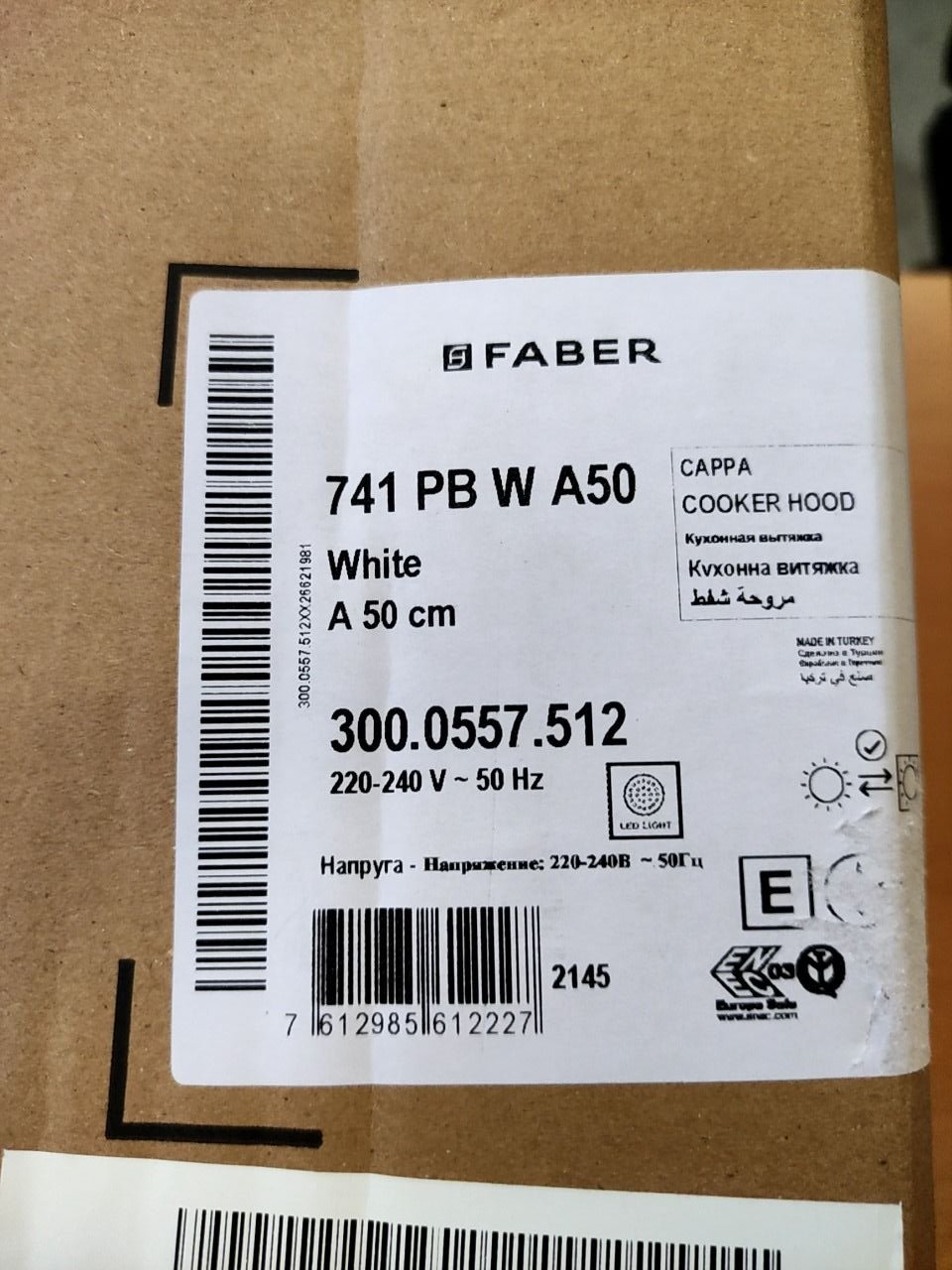 Odsavač par Faber 741 PB W A50 bílý