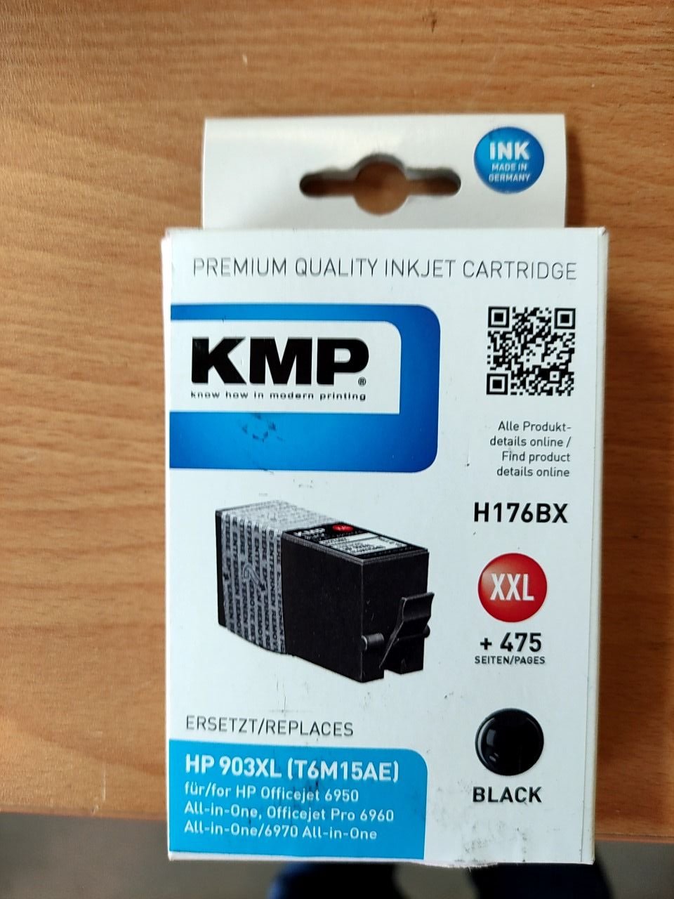 Recyklovatelná inkoustová kazeta HP KMP H176BX ČERNÁ