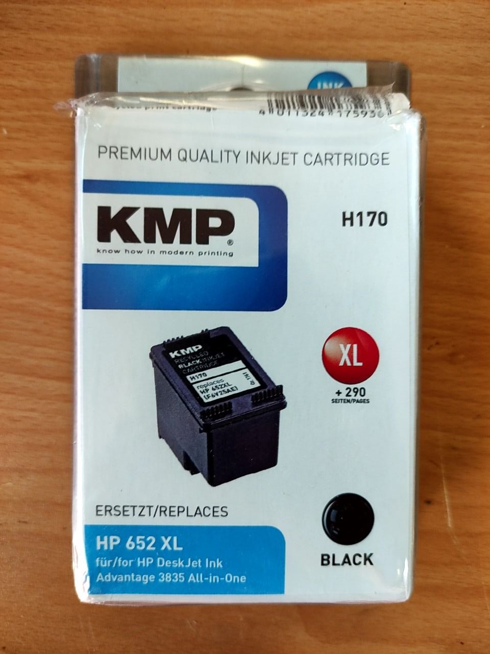Inkoustová cartridge HP 652 XL KMP H170 černá