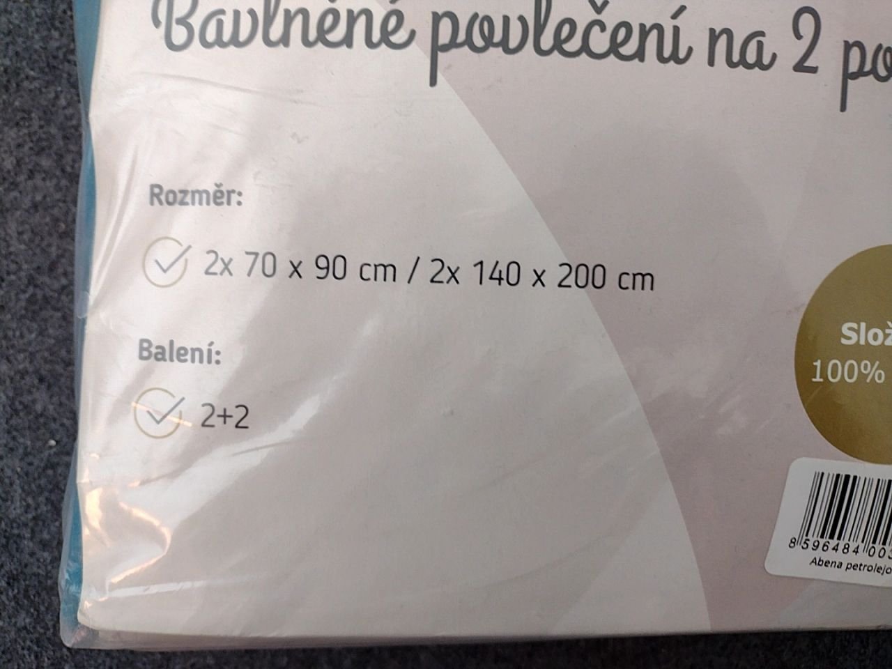 Bavlněné povlečení na dvě postele MK lůžkoviny rozměr 2x 70x90 cm, 140x200 cm