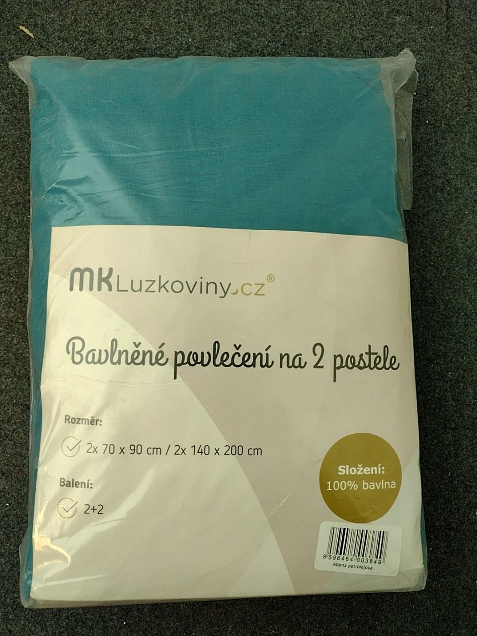 Bavlněné povlečení na dvě postele MK lůžkoviny rozměr 2x 70x90 cm, 140x200 cm