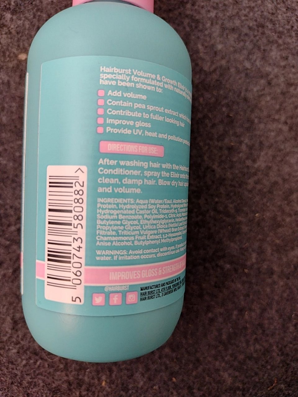 Sprej pro objem a růst vlasů Hairburst 125 ml