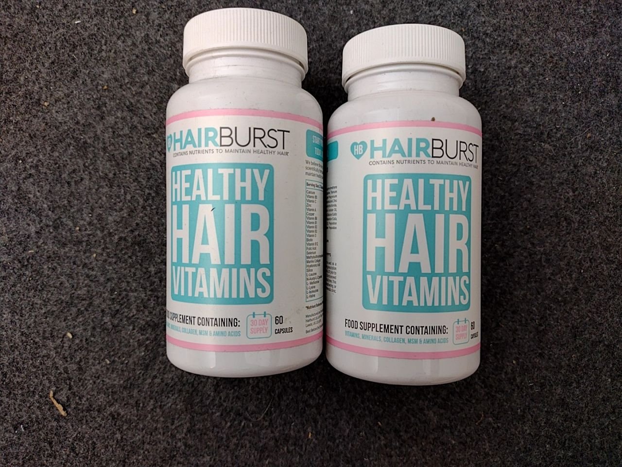 Základní vitamíny pro udržení zdravého růstu vlasů z biotinu, selenu a zinku Hairburst For Longer Stronger Hair 2 ks po 60 kapslích