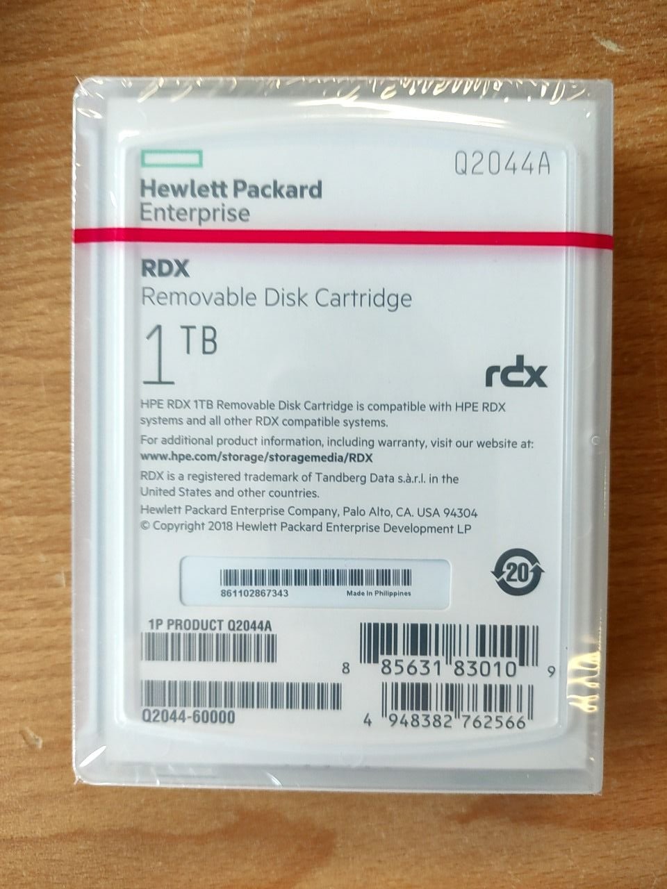 Vyměnitelná disková kazeta Hewlett Packard RDX 1TB