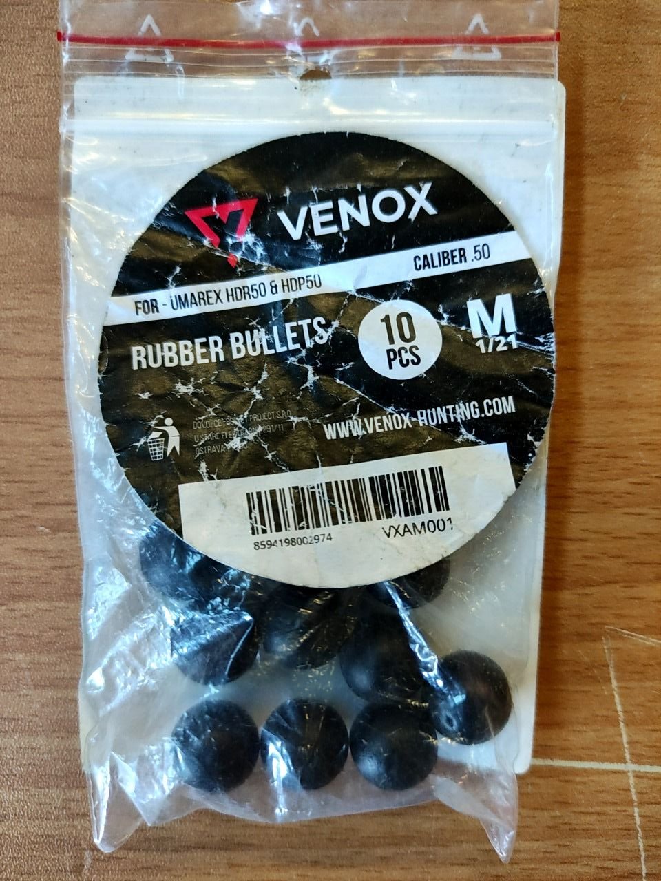 Balení 10 gumových kuliček pro RAM zbraně v kalibru .50 Venox