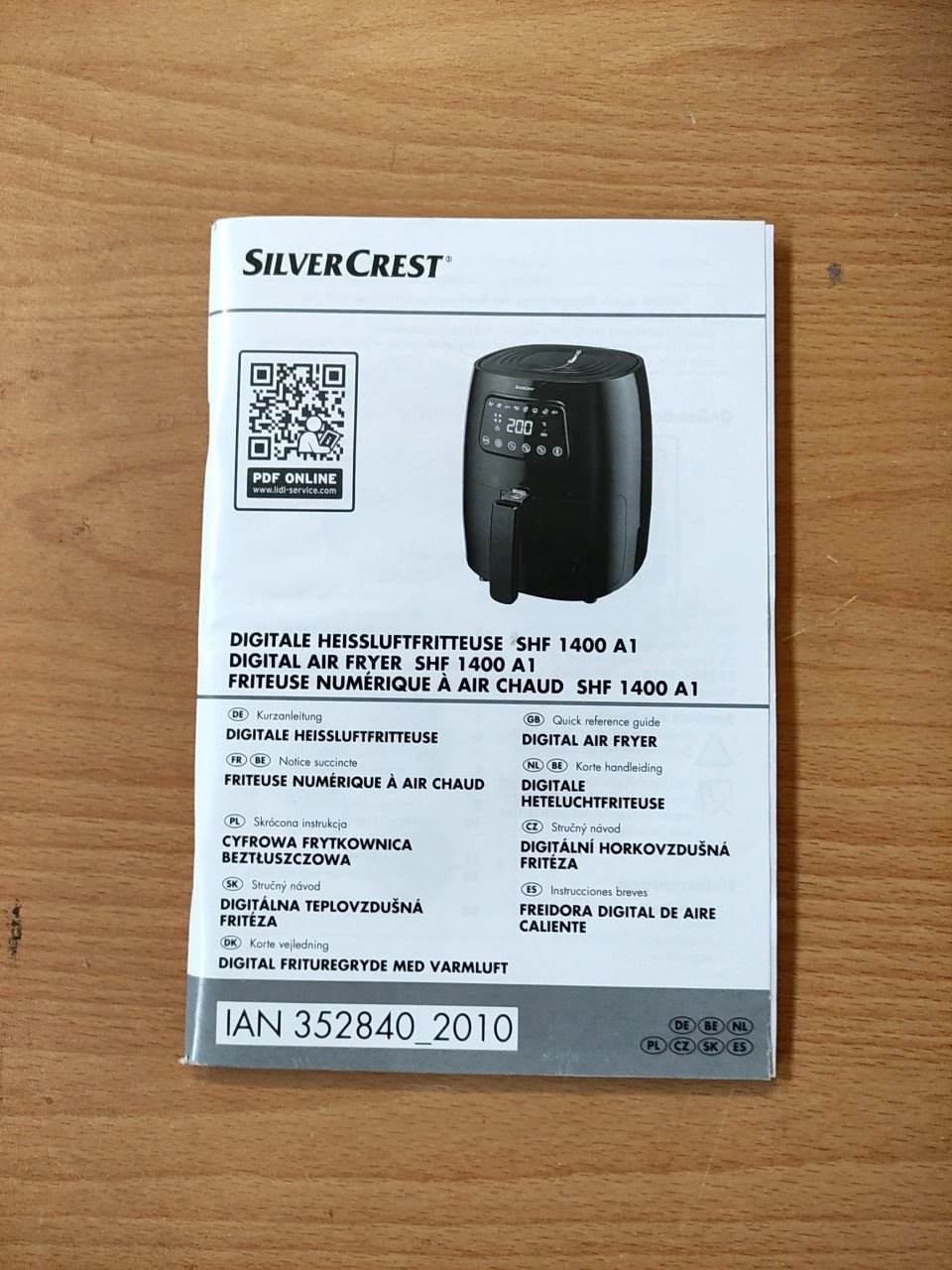 Digitální horkovzdušná fritéza SILVERCREST® SHF 1400 A1