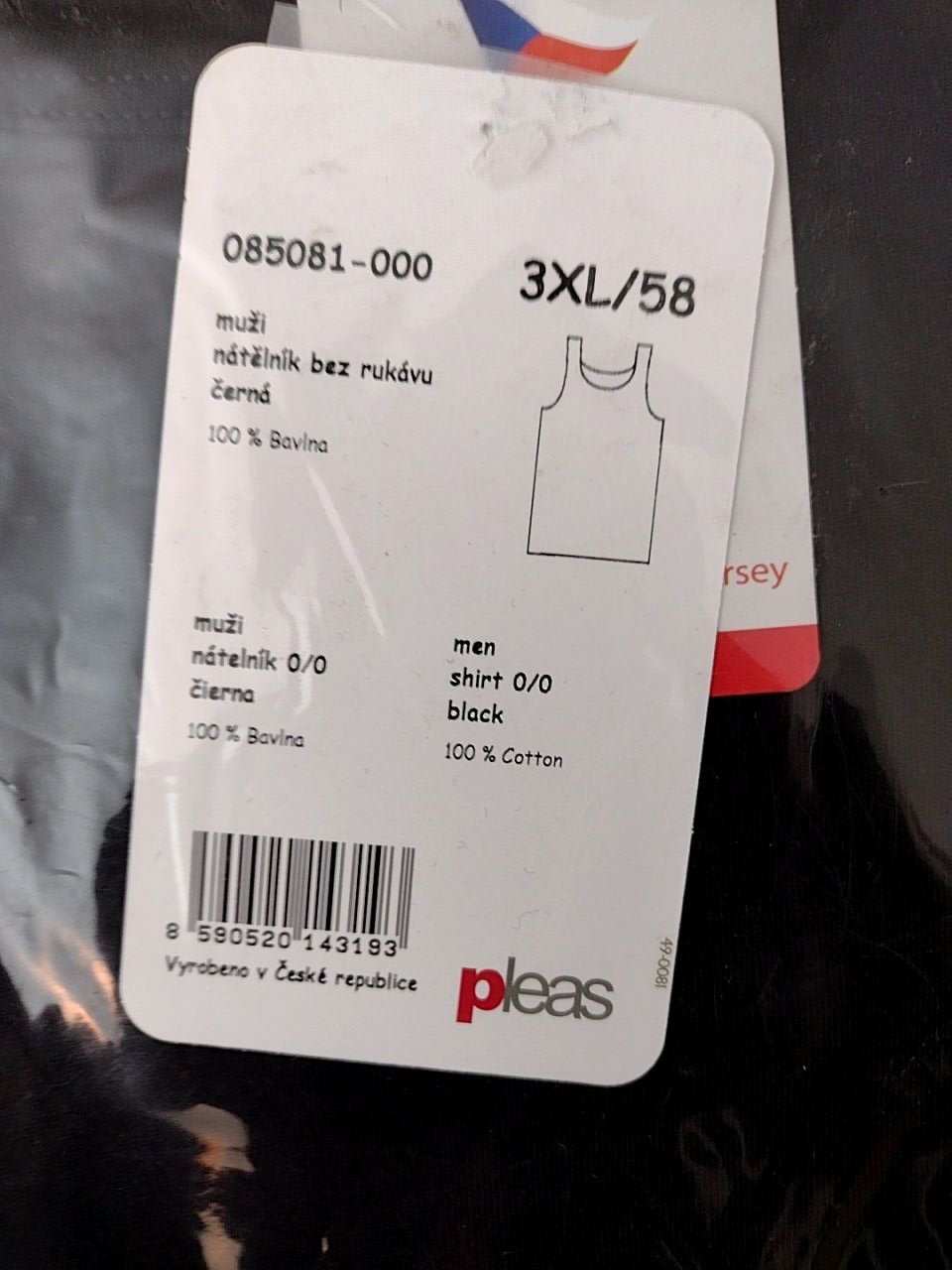 Pánský nátělník Pleas 3XL/58