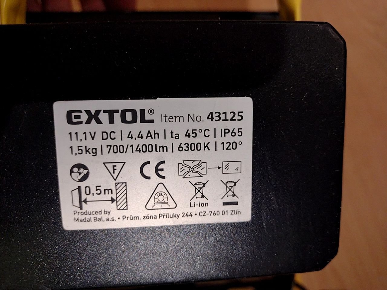 LED reflektor extol 43125