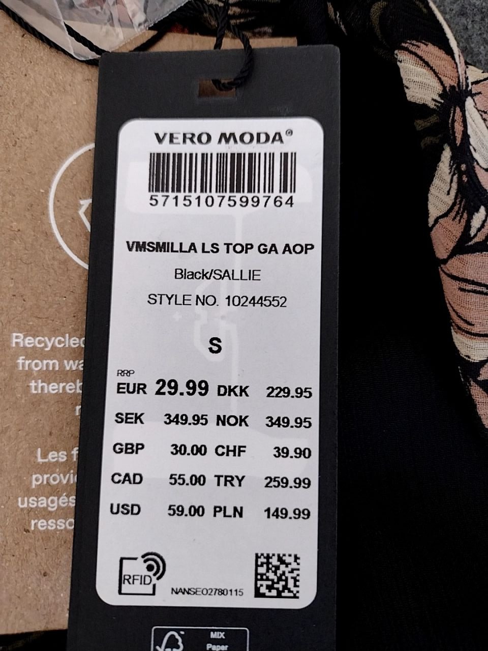 Dámská halenka se stojáčkem Vero Moda Velikost S