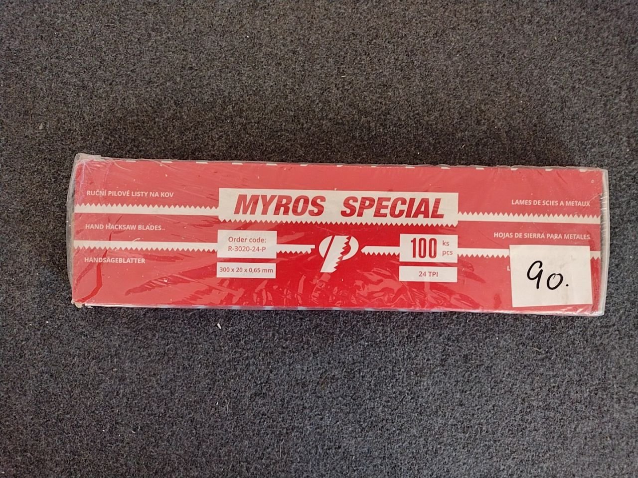 Ruční pilové listy na kov - 100 ks Myros special 300 x 20 x 0,65 mm