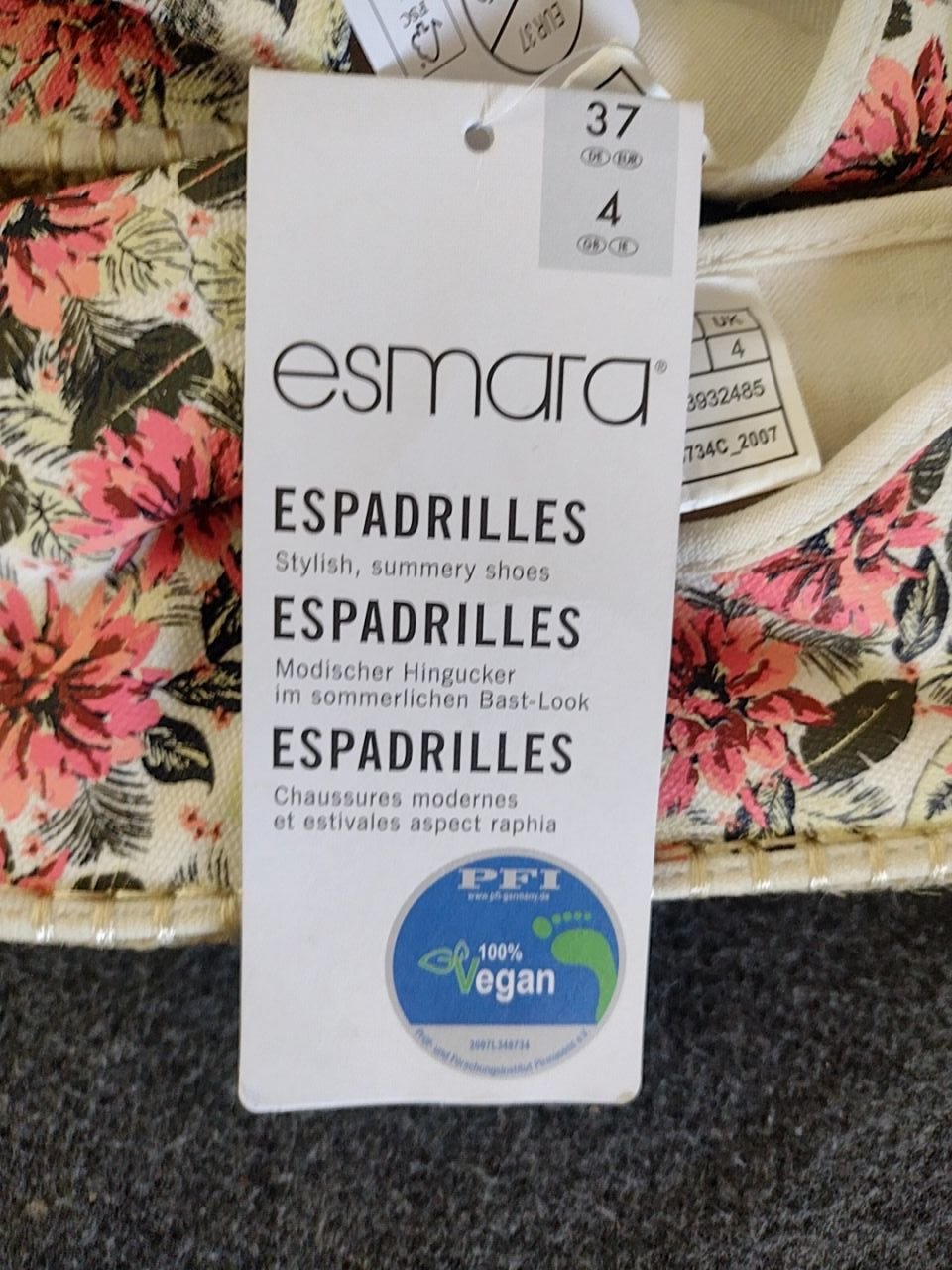 Dámské espadrilky Esmara Velikost 37