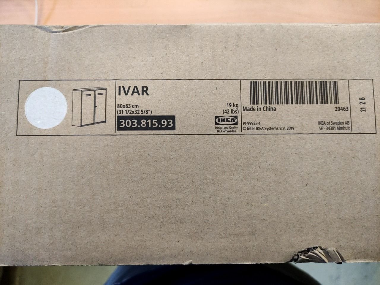 Skříňka s dvířky Ikea Ivar bílá80x83 cm