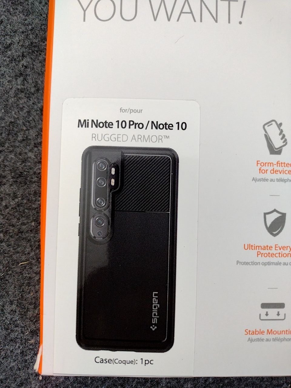 Zadní ochranný kryt pro mobilní telefon Spigen Mii Note 10 Pro/Note 10