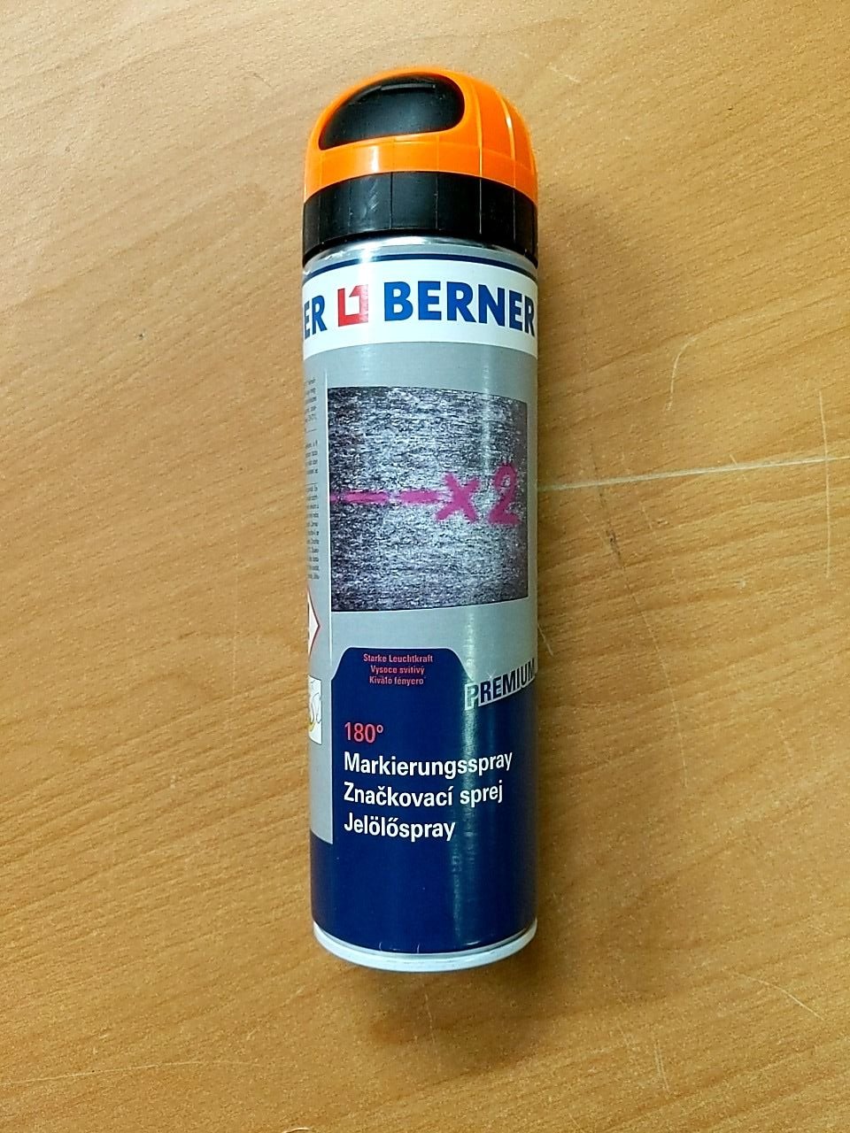 Značkovací sprej - oranžová Berner 