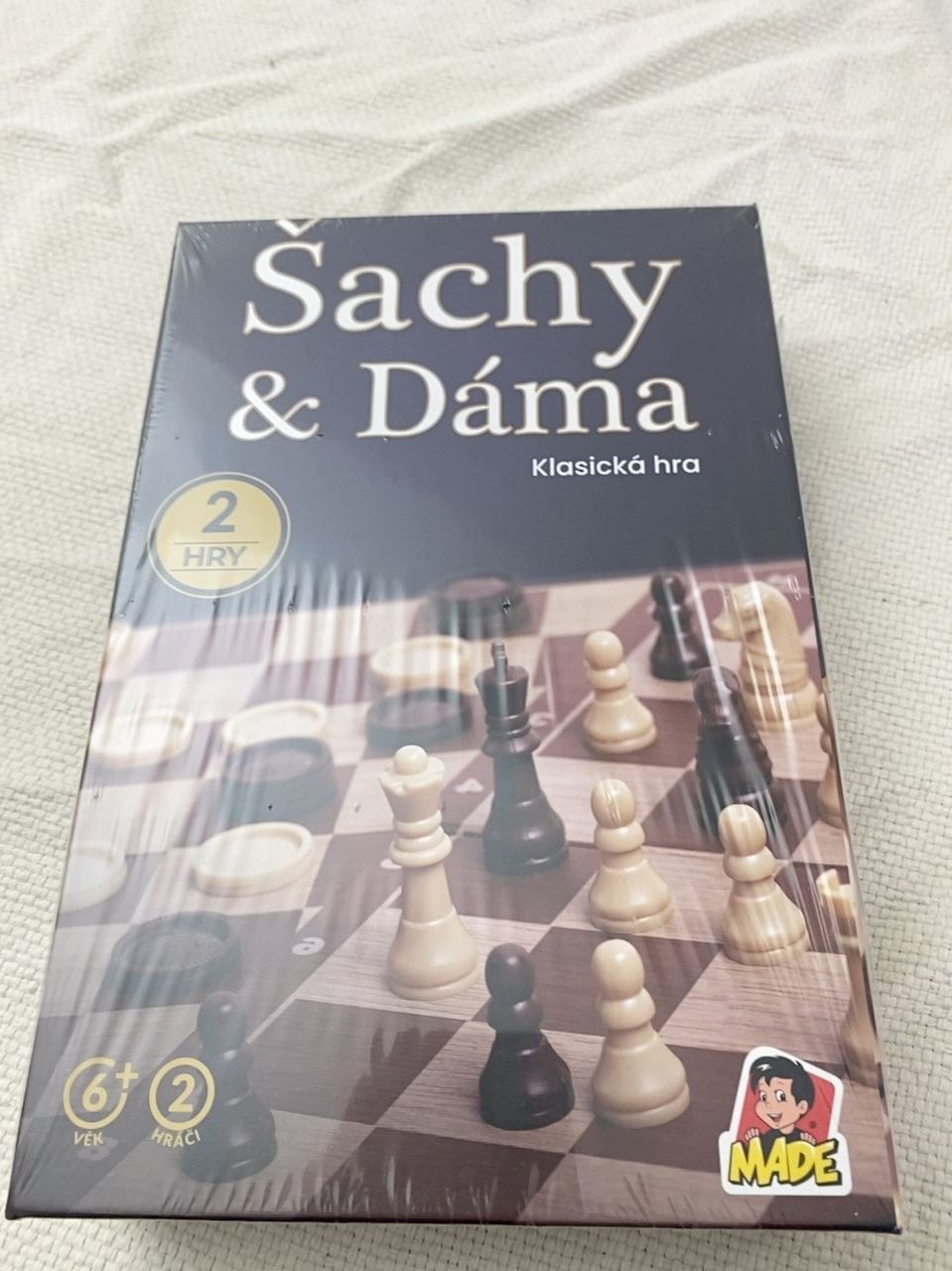 Šachy a dáma - stolní hra Made 2 hry, pro děti od 6ti let