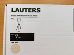 Stojací lampa Ikea Lauters, jasan/bílá