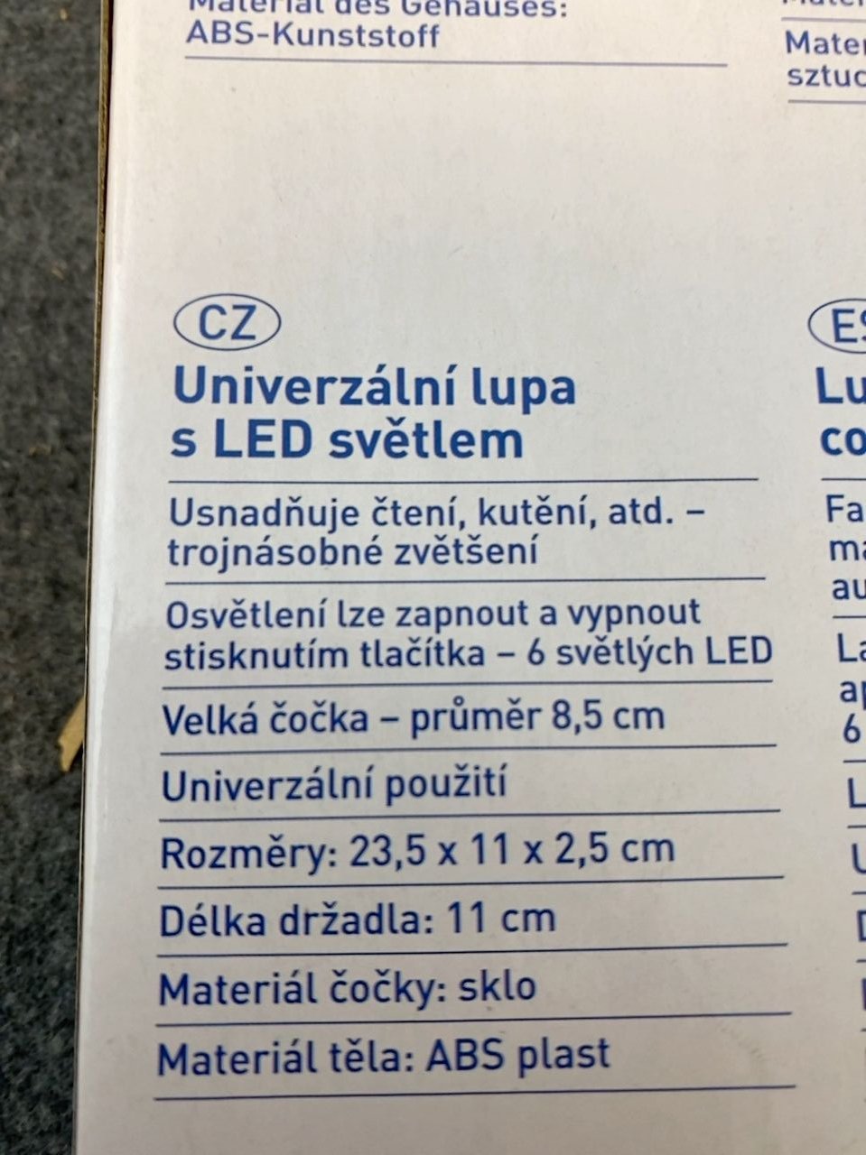 Univerzální lupa s LED světlem Weinberger 