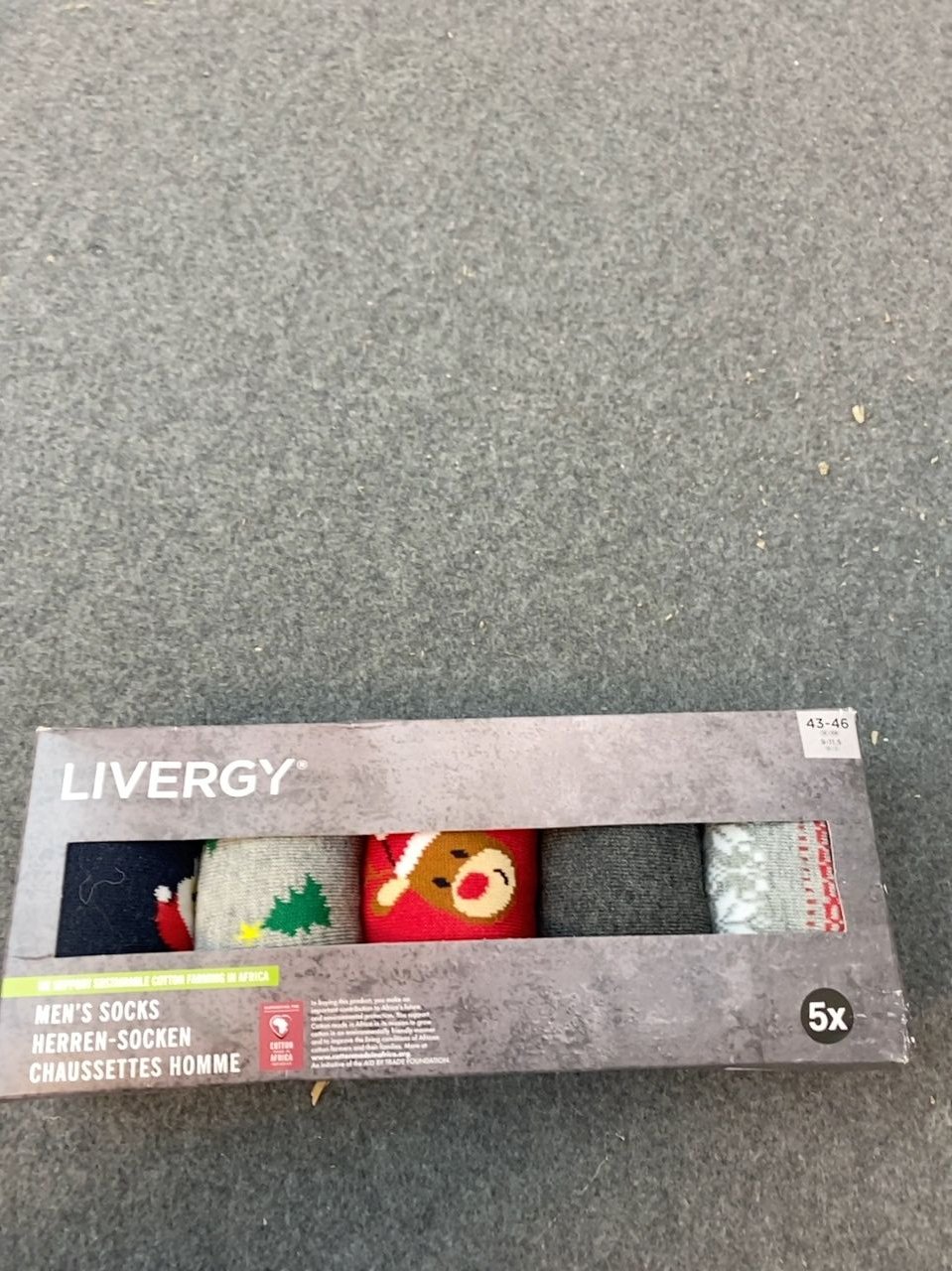 Sada pánských ponožek s vánočními motivy Livergy - Lidl vel. 43-46