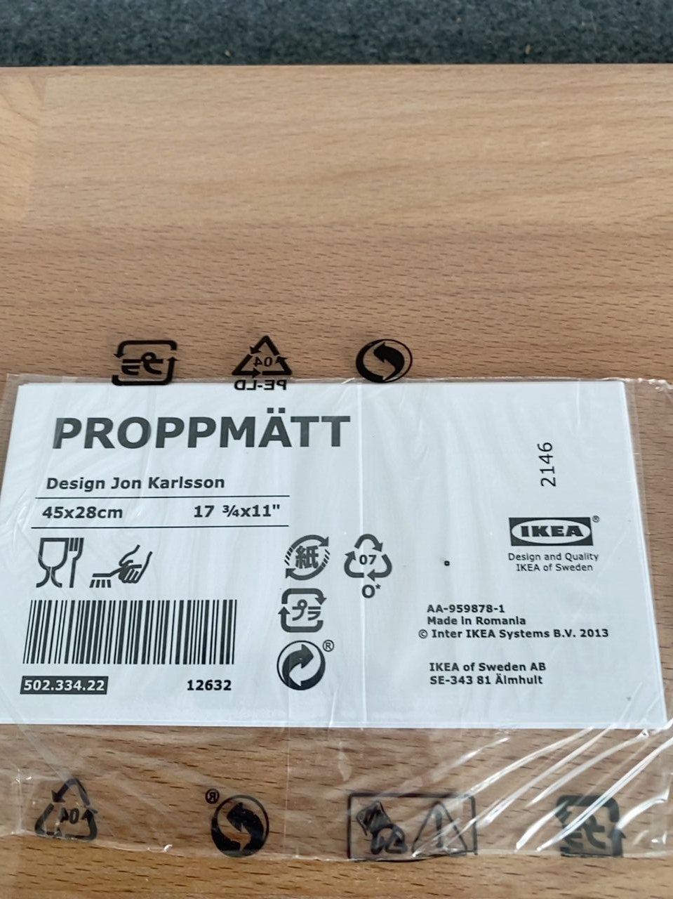 Dřevěné kuchyňské prkénko Ikea 