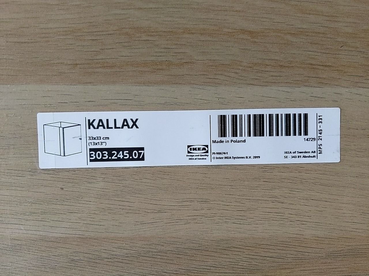 Vložka s dvířky do systému Kallax Ikea Kallax mořský dub