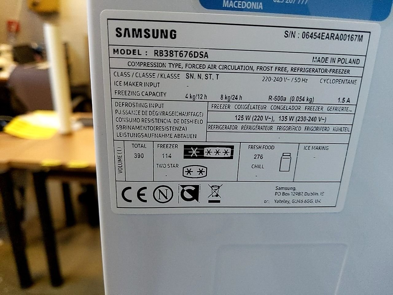 Chladnička s mrazničkou Samsung RB38T676DSA